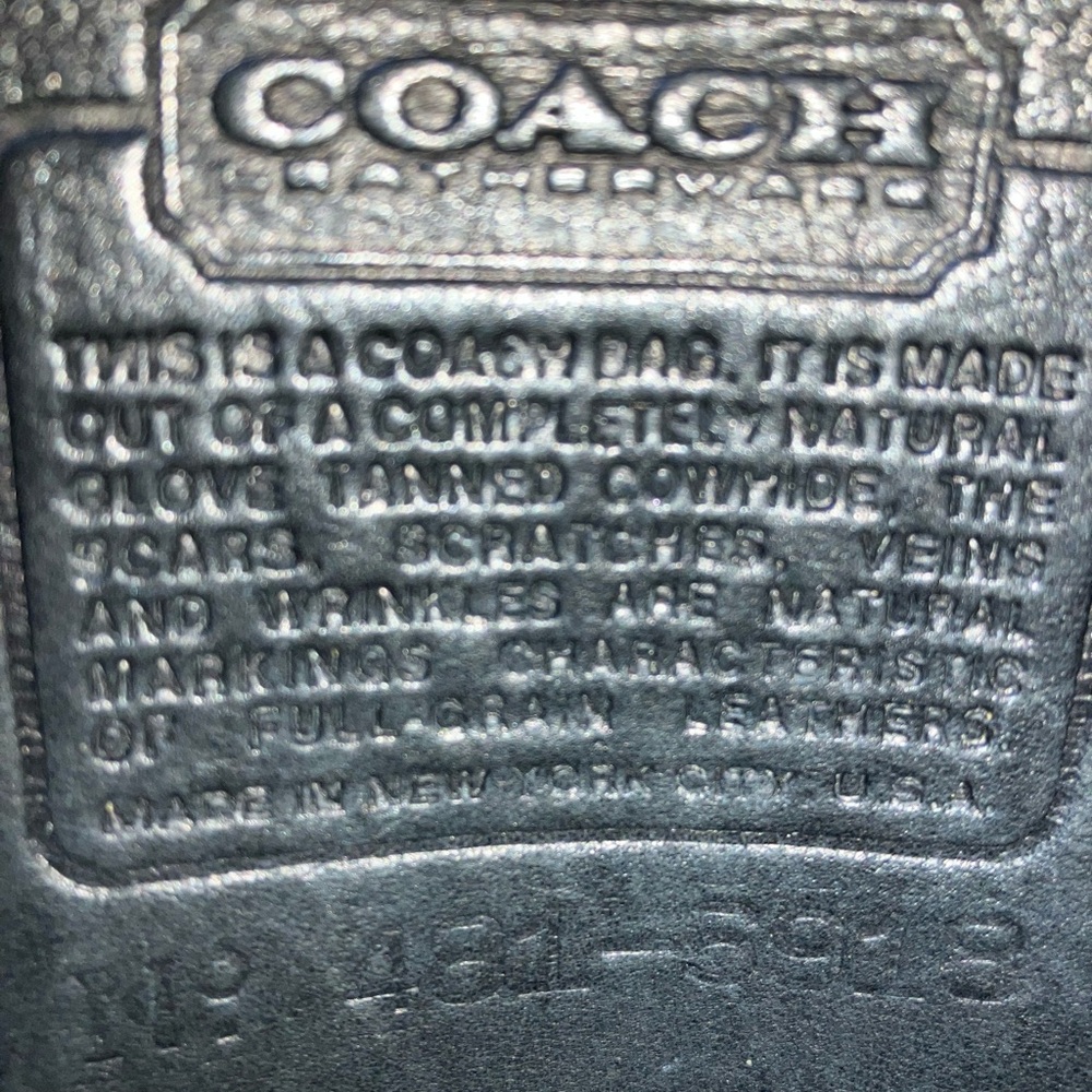 Vintage Coach Slim Pouch 9640 - Black Leather - NYC made late 70s RARE - Picture 16 of 16